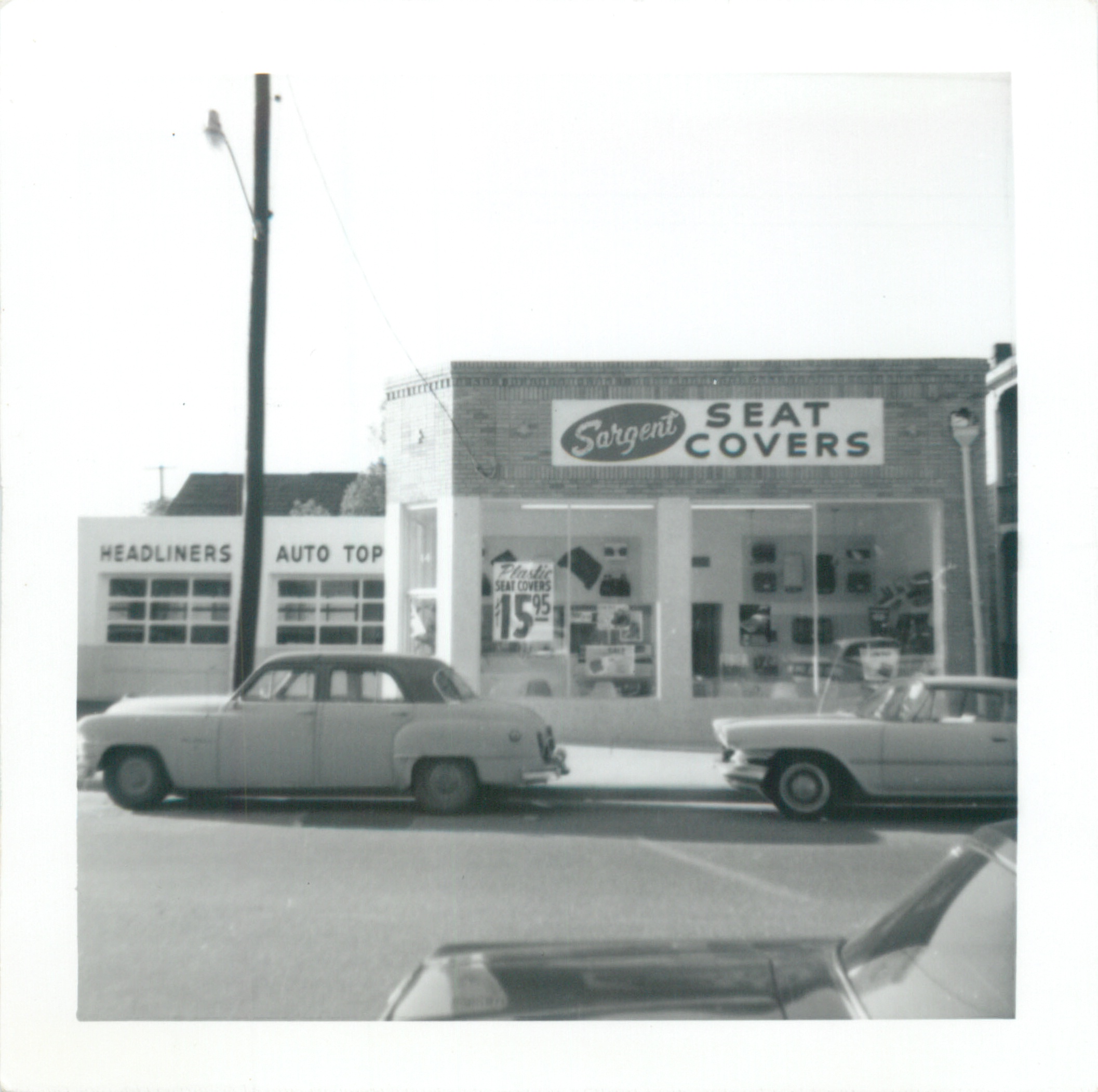 The original Sargent Seat Covers storefront on Main Street